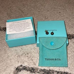 Authentic 8mm Tiffany & Co. sterling silver ball studs